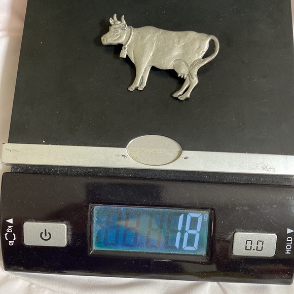 🖤1980s💕SEAGULL PEWTER CANADA cow brooch - Picture 11 of 11
